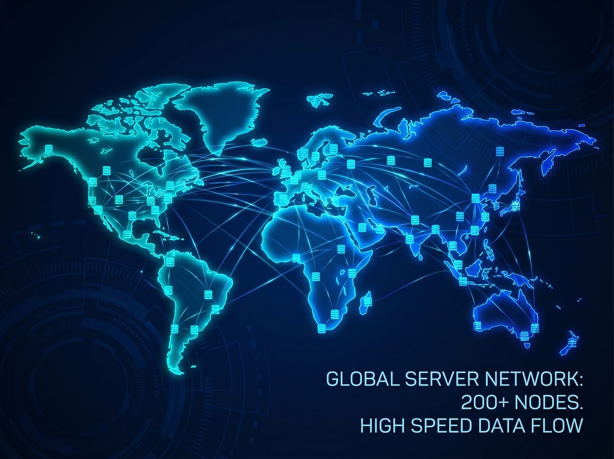 加速器联网全球服务器节点分布图